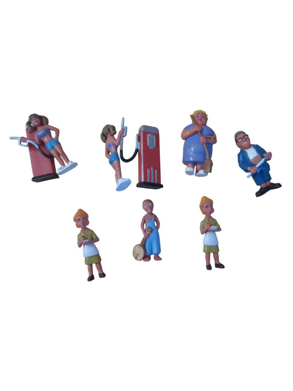 Lot of 7 Trailer Park series figures Homies 1:32 scale